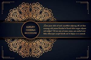 Luxury ornamental mandala background design with golden mandala Free Vector file