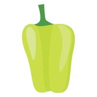 Green paprika icon, flat style vector