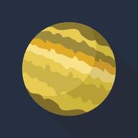 Jupiter planet icon, flat style vector