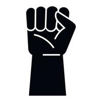 Fist up icon, simple style vector