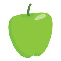 Green apple icon, flat style vector