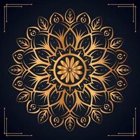 Luxury ornamental mandala background design with golden mandala Free Vector