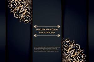 Luxury ornamental mandala background design with golden mandala Free Vector