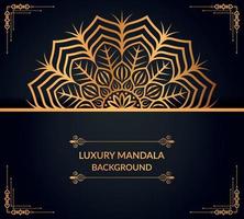 Luxury ornamental mandala background design with golden mandala Free Vector