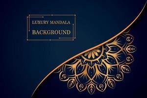 Luxury ornamental mandala background design with golden mandala Free Vector