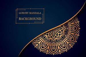 Luxury ornamental mandala background design with golden mandala Free Vector file