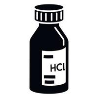 Hcl solution icon, simple style vector