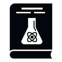 icono de libro de química, estilo simple vector