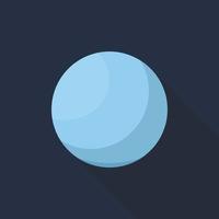 Uranus planet icon, flat style vector