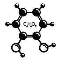 Catechol molecule icon, simple style vector