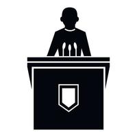 Political election speaker icon, simple style vector