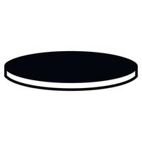 Round table icon, simple style vector