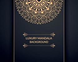 Luxury ornamental mandala background design with golden mandala Free Vector file