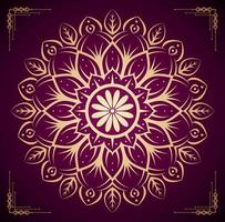 Luxury ornamental mandala background design with golden mandala Free Vector