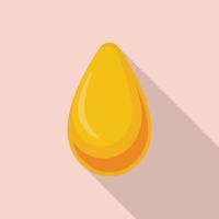 Honey drop icon, flat style vector