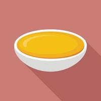 Honey plate icon, flat style vector