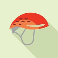 Hiking helmet icon, flat style vector