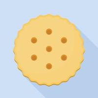 icono de galleta, estilo plano vector