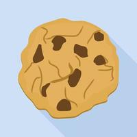 Homemade cookie icon, flat style vector