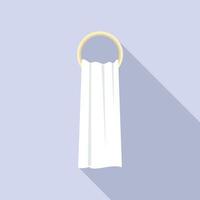 White towel icon, flat style vector