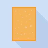 Wheat cookie icon, flat style vector