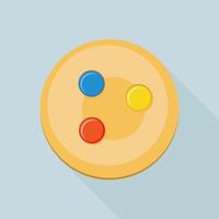 Candy cookie icon, flat style vector