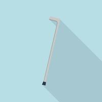 Walking stick icon, flat style vector