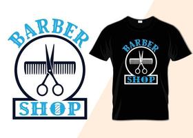 Barber shop Typography T-shirt design vector