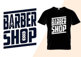 diseño de camiseta de tipografía de barbería vector