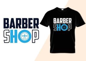 diseño de camiseta de tipografía de barbería vector