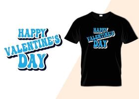 Happy Valentine's Day Typography T-shirt design vector