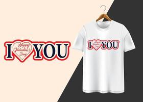 Happy Valentine's Day Typography T-shirt design vector