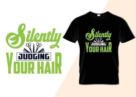 Silently judging your hair T shirt design vector