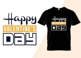 Happy Valentine's Day Typography T-shirt design vector