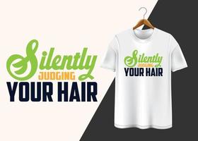 Silently judging your hair T shirt design vector