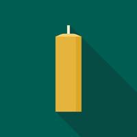 Wax candle icon, flat style vector