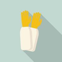 Beekeeper gloves icon, flat style vector