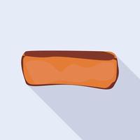 Meat steak icon, flat style vector