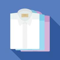 Clean shirt stack icon, flat style vector