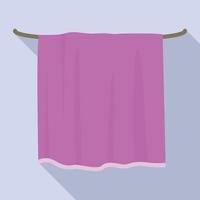 icono de toalla rosa, tipo plano vector