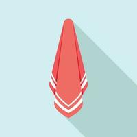 Red towel icon, flat style vector