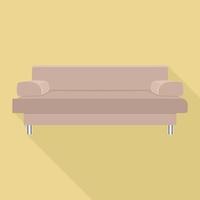 Modern sofa icon, flat style vector