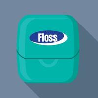 Floss box icon, flat style vector