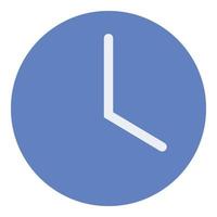 Wall clock icon, flat style vector