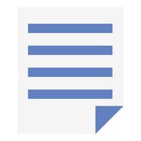 Document paper icon, flat style vector