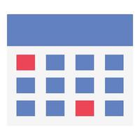 Wall calendar icon, flat style vector