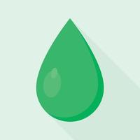 icono de gota de aloe, estilo plano vector