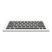 Computer keyboard icon, flat style vector