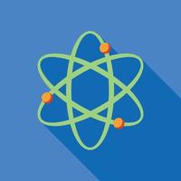 Atom icon, flat style vector