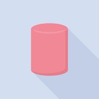 Pink marshmallow icon, flat style vector